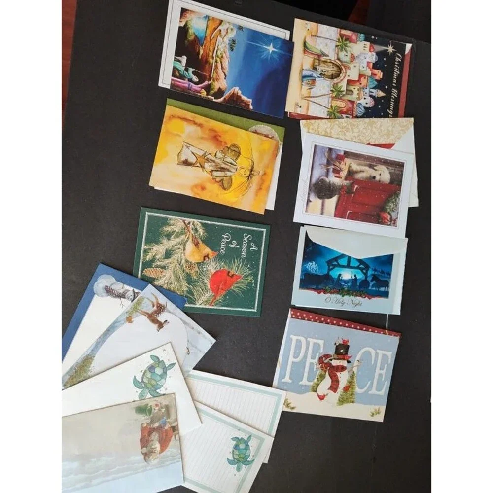 106 pcs Christmas holidays cards postcards envelopes set bundle